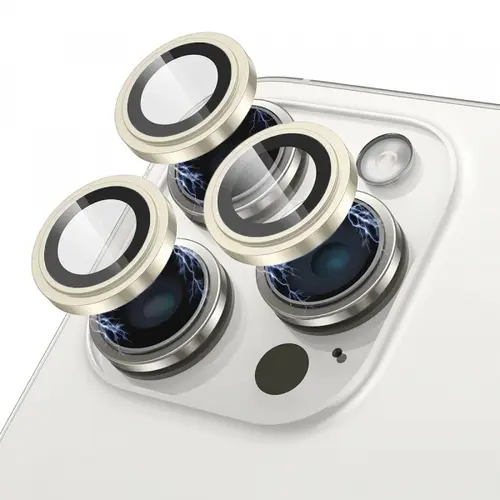 Folie de protectie Camera Spate Lito S+ pentru  Apple iPhone 17 Pro Max / 17 Pro, Sticla Securizata, Galbena