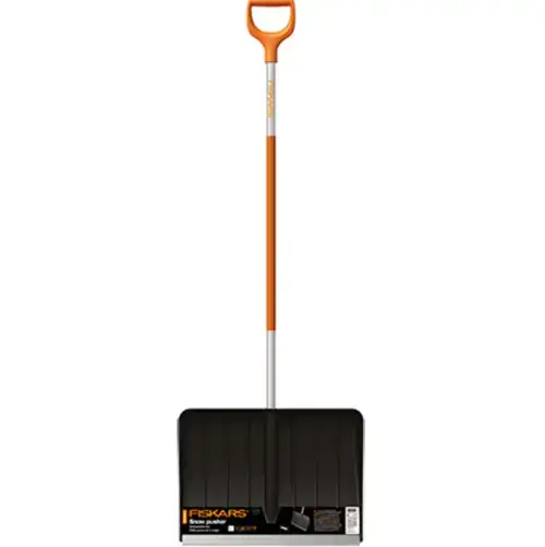 Lopata pentru zapada Fiskars SnowXpert, coada aluminiu cu invelis aderent (Negru/Portocaliu)