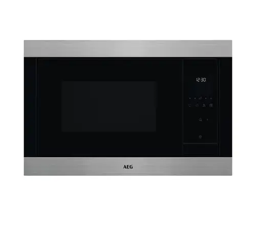 Cuptor cu microunde incorporabil AEG Seria 5000, 23 l, 900 W, Grill 1000 W, Afisaj digital, Avertizare sonora, Timer electronic, Diametru platan 315 mm (Negru/Inox)