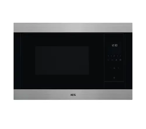 Cuptor cu microunde incorporabil AEG Seria 5000, 23 l, 900 W, Grill 1000 W, Afisaj digital, Avertizare sonora, Timer electronic, Diametru platan 315 mm (Negru/Inox)