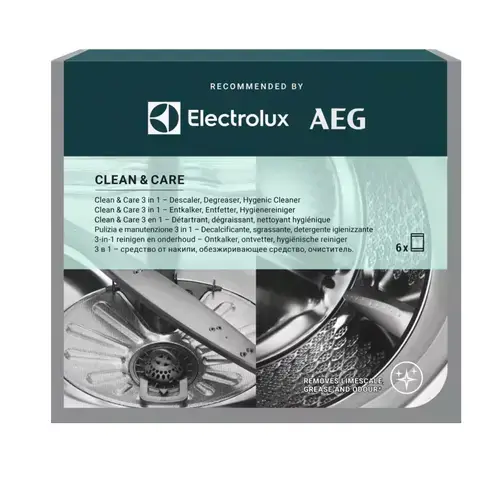 Solutie anticalcar Clean and Care 3in1 Electrolux M2GCP601 pentru masini de spalat rufe & vase (6 buc)