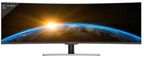 Monitor Gaming VA QLED LC-Power 49inch LC-M49-DFHD-144-C-Q, DFHD (3840 x 1080), HDMI, DisplayPort, AMD FreeSync Premium, Ecran Curbat, 144Hz, 6 ms (Negru)