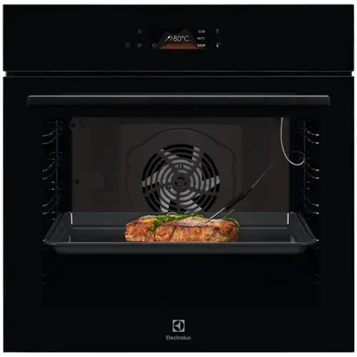 Cuptor incorporabil Electrolux LOD8C39Z, 72 l, SteamBake-gatire cu abur, Autocuratare catalitica(spate), 169 de programe predefinite, Afisaj digital, Control touch, Grill, Senzor gatire, Convectie, Clasa energetica A+, Sticla neagra (Negru)