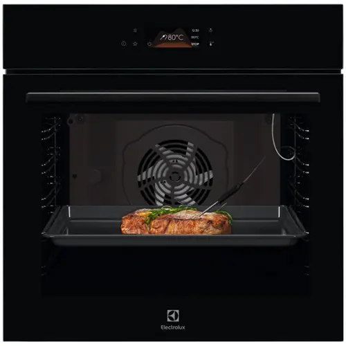 Cuptor incorporabil Electrolux LOD8C39Z, 72 l, SteamBake-gatire cu abur, Autocuratare catalitica(spate), 169 de programe predefinite, Afisaj digital, Control touch, Grill, Senzor gatire, Convectie, Clasa energetica A+, Sticla neagra (Negru)