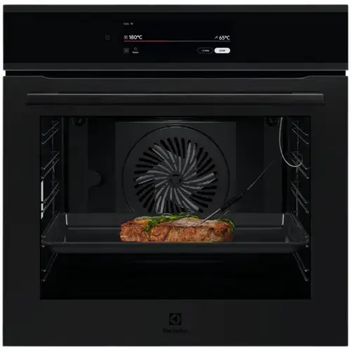 Cuptor incorporabil Electrolux EOE9P3ST, 71 l, Conectivitate WI-FI, 103 de programe predefinite, TFT Activ (Supex8), Autocuratare pirolitica, Grill, Senzor gatire, Ghidaj telescopic pe 1 nivel, Convectie, Clasa eficienta energetica A++ (Negru mat)