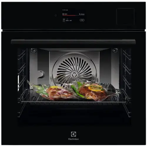Cuptor incorporabil Electrolux LOA9S3XZ, 70 l, Gatire cu abur Sous Vide, Conectivitate WI-FI, TFT Activ, Afisaj digital, Meniu in limba romana, 135 de programe predefinite, Senzor gatire, Grill, Control touch, Clasa energetica A++, Sticla neagra (Negru)
