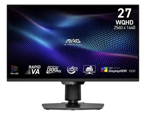 Monitor Gaming Rapid VA Mini-LED MSI 27inch MAG 274QPF X30MV, WQHD (2560 x 1440), HDMI, DisplayPort, 300 Hz, 0.5 ms (Negru)