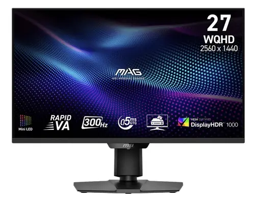 Monitor Gaming Rapid VA Mini-LED MSI 27inch MAG 274QPF X30MV, WQHD (2560 x 1440), HDMI, DisplayPort, 300 Hz, 0.5 ms (Negru)