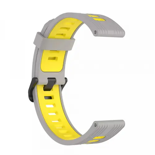 Curea Techsuit W002 pentru Huawei Watch / Xiaomi Watch Series, 22mm, Gri