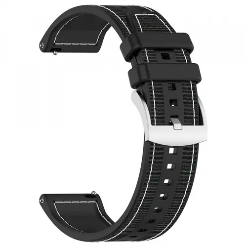 Curea Techsuit W051 pentru Huawei Watch / Xiaomi Watch Series, 22mm, Negru