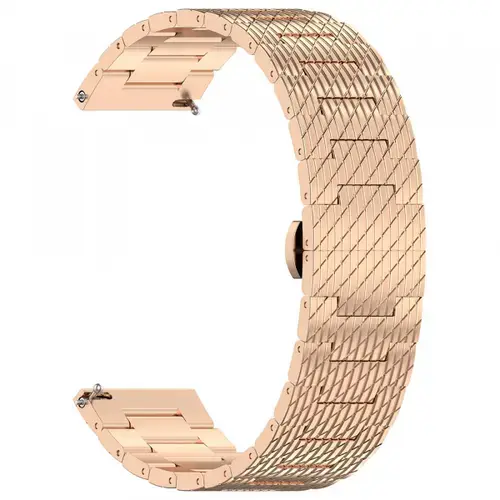 Curea Techsuit W052 pentru Huawei Watch / Xiaomi Watch Series, 22mm, Roz Auriu