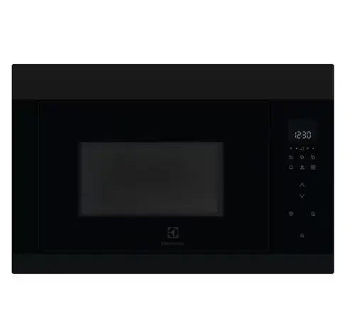 Cuptor cu microunde incorporabil Electrolux LMF4263TET, 25 l, 900 W, Grill 800 W, Afisaj digital, Avertizare sonora, Timer electronic, Functie decongelare, Diametru platan 325 mm (Negru mat)