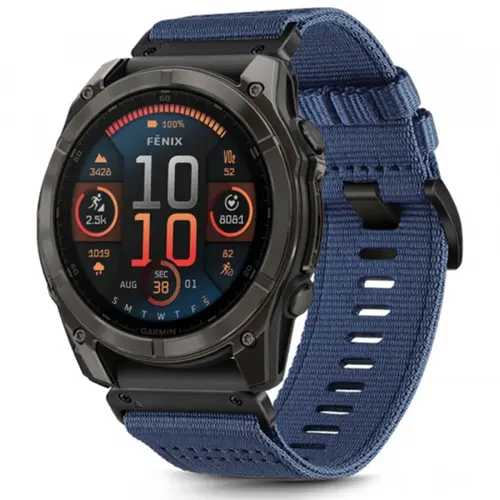 Curea Smartwatch Techsuit W070 pentru Garmin Instinct / Approach / Fenix Watch Series, 20mm (Bleumarin)