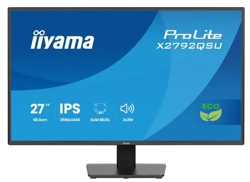 Monitor IPS LED Iiyama 27inch X2792QSU-B1, QHD (2560 x 1440), HDMI, DisplayPort, Boxe, 120 Hz, 3 ms (Negru)