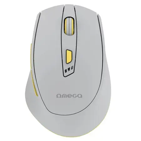 Mouse Omega OMC529RWB, Wireless 2.4GHhz (Gri/Galben)