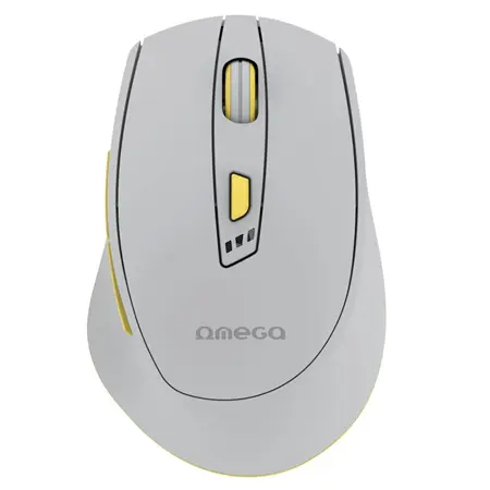 Mouse Omega OMC529RWB, Wireless 2.4GHhz (Gri/Galben)