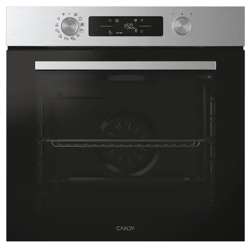 Cuptor incorporabil Candy CA6 N5B3EYTX, Electric, 78 L, Curatare pirolitica si cu aburi, Grill, Wi-Fi, Clasa A++ (Negru/Inox)