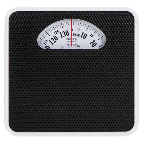 Cantar mecanic de baie Camry CR8181, Max 136 kg, Precizie 1 kg (Alb/Negru)