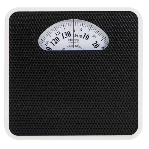 Cantar mecanic de baie Camry CR8181, Max 136 kg, Precizie 1 kg (Alb/Negru)
