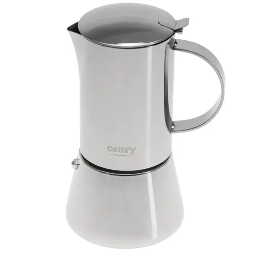 Aparat de cafea manual Camry CR4425, 350ml, Filtru espresso, 6 cani (Inox)