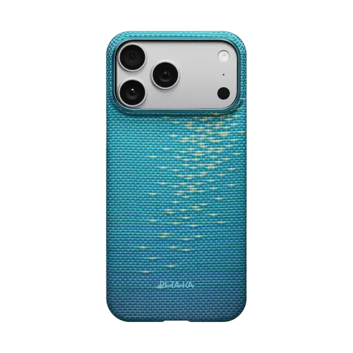 Husa Protectie Spate Pitaka KI1706AG pentru Apple iPhone 17 Pro Ultra-Slim, Lucid Blue (PitaTap) (Albastru)