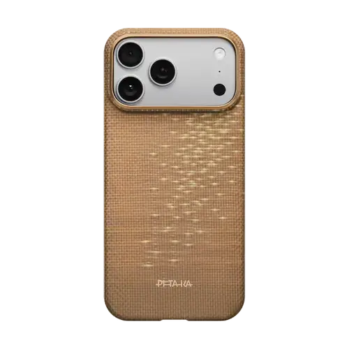 Husa Protectie Spate Pitaka pentru Apple iPhone 17 Pro Max Ultra-Slim, Golden Glint (PitaTap) (Auriu)