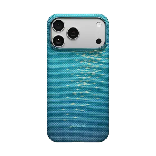 Husa Protectie Spate Pitaka KI1708AG pentru Apple iPhone 17 Pro Max Ultra-Slim, Lucid Blue (PitaTap) (Albastru)