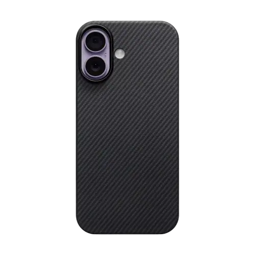 Husa Protectie Spate Pitaka KI1701 pentru Apple iPhone 17, MagEZ 7, MagSafe, Ultra-Slim (Negru/Gri)
