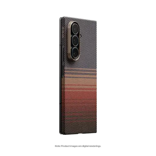 Husa Protectie Spate Pitaka FSFold7 pentru Samsung Galaxy Z Fold7 MagEZ 7, Ultra-Slim (Rosu)