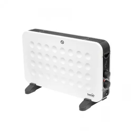 Convector cu ventilator Home FK345TURBO, Putere 2000 W, 2 trepte de putere, Protectie supraincalzire (Alb)
