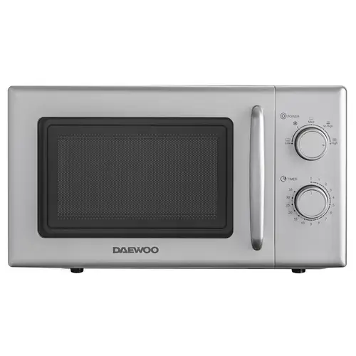 Cuptor cu microunde Daewoo D-6S20S-2, 700 W, 20 l, Oprire automata, Temporizator, 5 trepte putere (Argintiu)