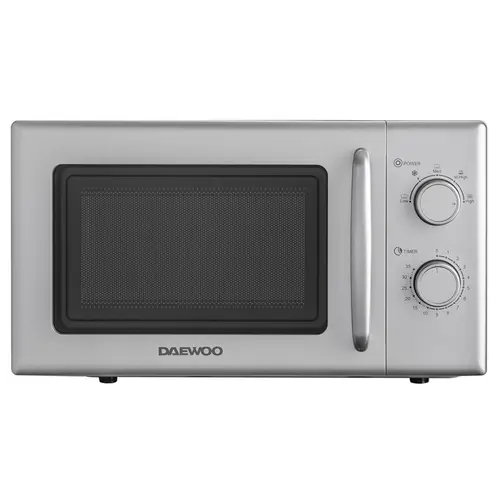 Cuptor cu microunde Daewoo D-6S20S-2, 700 W, 20 l, Oprire automata, Temporizator, 5 trepte putere (Argintiu)