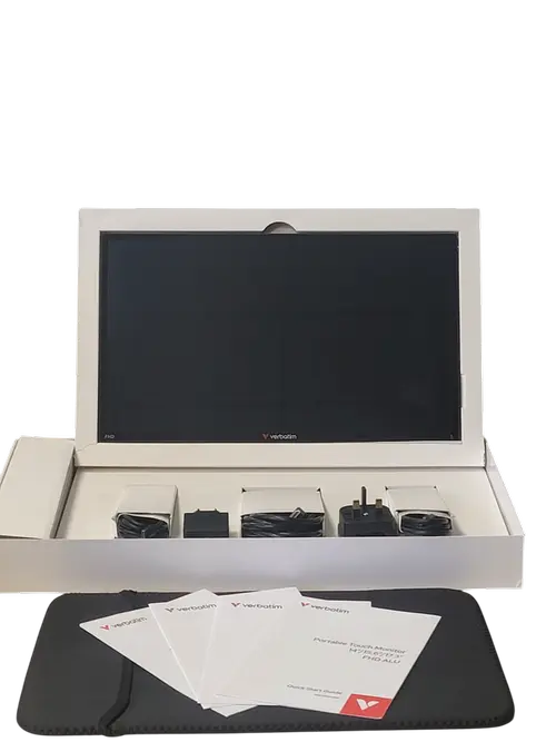 Monitor Portabil IPS LED Verbatim 17.3inch PMT-17, Full HD (1920 x 1080), HDMI, Touchscreen, AMD FreeSync (Negru)