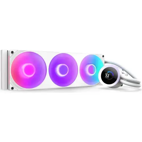Cooler CPU NZXT Kraken Plus 360 RGB, AIO 360mm (Alb)