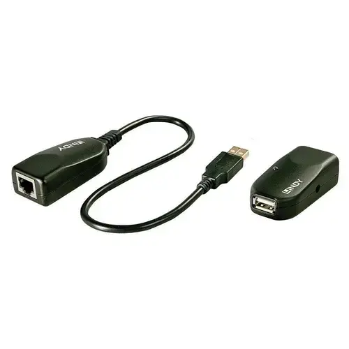 Extender Lindy LY-42693, Cat.5, USB 2.0, 50m (Negru)