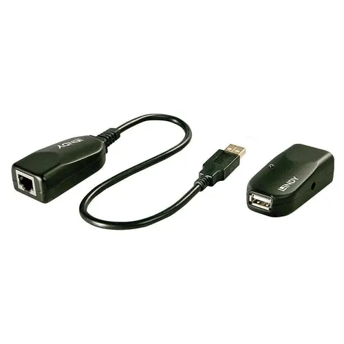 Extender Lindy LY-42693, Cat.5, USB 2.0, 50m (Negru)