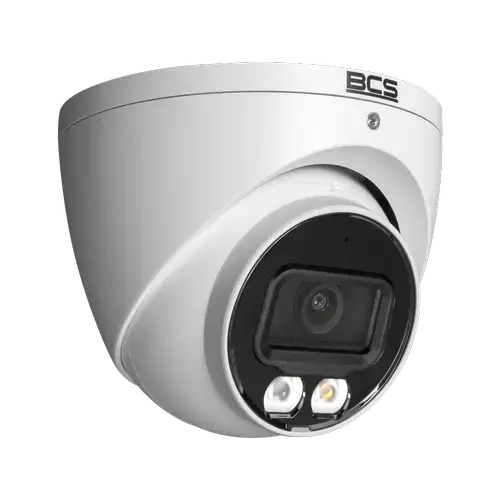 Camera supraveghere exterior BCS LINE BCS-L-EIP112FCR3L3-Ai1, Dome, 12MP 4480x2512, 2.8mm, IR 30m, Microfon, PoE, IP67 (Alb)