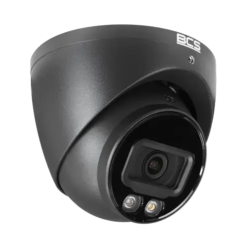 Camera supraveghere video exterior BCS LINE BCS-L-EIP16FCR3L3-AI1-G, 6MP, Dome, 3288x1850, 2.8mm, Zoom digital 16x, IR LED 30m (Negru)