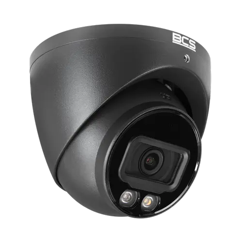 Camera supraveghere video exterior BCS LINE BCS-L-EIP16FCR3L3-AI1-G, 6MP, Dome, 3288x1850, 2.8mm, Zoom digital 16x, IR LED 30m (Negru)