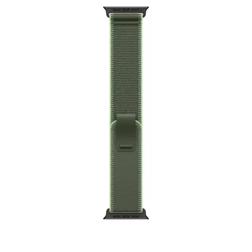 Curea Smartwatch Apple MG9N4ZM/A pentru Watch 49mm, Trail Loop, S/M, Black Titanium Finish (Verde)
