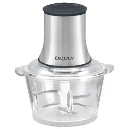 Tocator BEPER BP102001, 500 W, 1.5 l, Bol de Sticla (Argintiu)