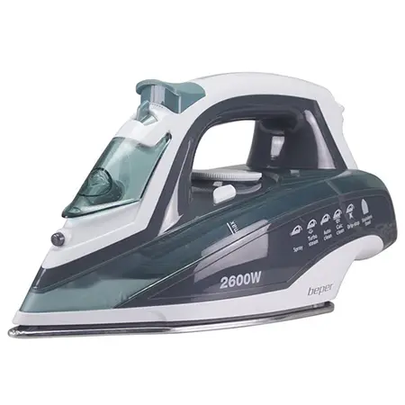Fier de calcat Beper BPP204FER003, 2600 W, Debit de abur 25 g/min,  (Alb/Verde)