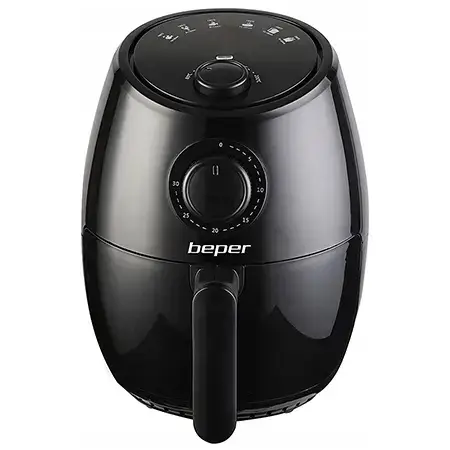 Friteuza cu aer cald BEPER BP101001, 2l, 1000 W, Temperatura ajustabila 0-200 C (Negru)