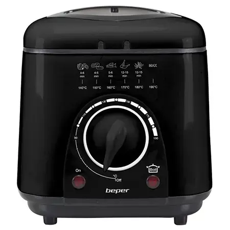 Friteuza electrica cu ulei BEPER Deep Fryer BP101100, 1l, 950 W (Negru)