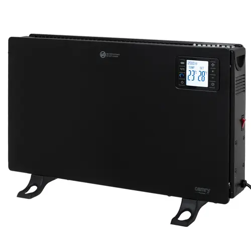 Convector electric Camry CR7739B, 2000 W, 3 trepte, Ventilator TURBO, Timer (Negru)
