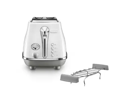 Prajitor de paine De'Longhi Icona Sydney CTOC2103.W, 900 W, 2 felii, Control rumenire (Alb)