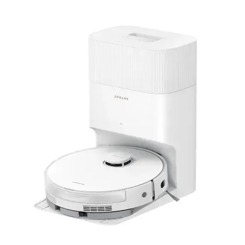 Aspirator robot Dreame D20 Plus RLD35GD, Autonomie 285 minute, Rezervor apa 0.35 l, Recipient praf 0.5 l, 13000 Pa, 214 m2, Statie cu incarcare si purificare (Alb)