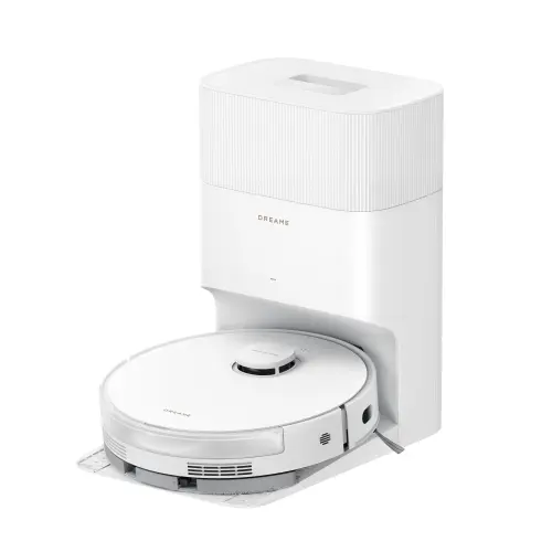 Aspirator robot Dreame D20 Plus RLD35GD, Autonomie 285 minute, Rezervor apa 0.35 l, Recipient praf 0.5 l, 13000 Pa, 214 m2, Statie cu incarcare si purificare (Alb)