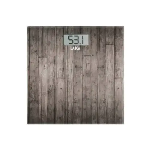Cantar de persoane, Laica, PS1065N, 180 kg, Model lemn (Maro)