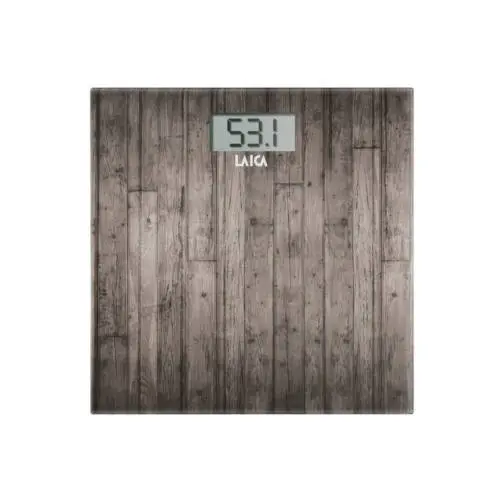 Cantar de persoane, Laica, PS1065N, 180 kg, Model lemn (Maro)